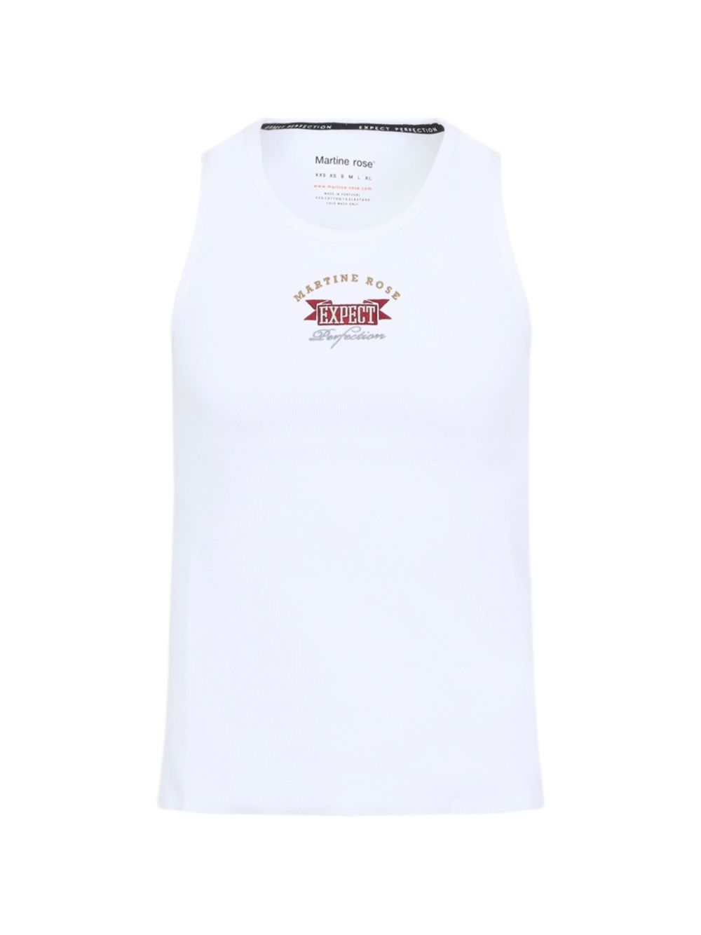 Canotta con stampa del logo in bianco Martine rose - unisex 