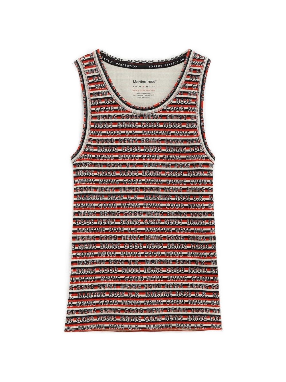 Canotta a righe in rosso Martine rose - unisex 