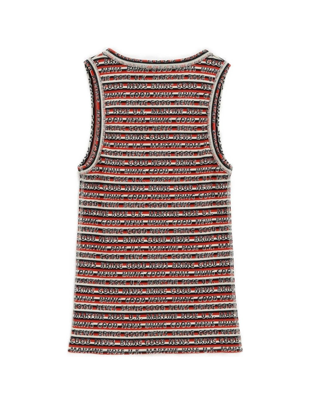 Canotta a righe in rosso Martine rose - unisex 
