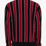 Polo a righe con zip in rosso e nero Martine rose - unisex 