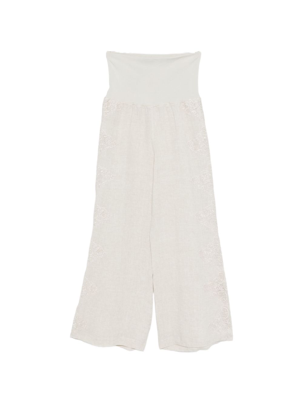 Pantaloni a vita alta con pizzo in AVORIO Maurizio - donna 