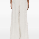 Pantaloni a vita alta con pizzo in AVORIO Maurizio - donna 