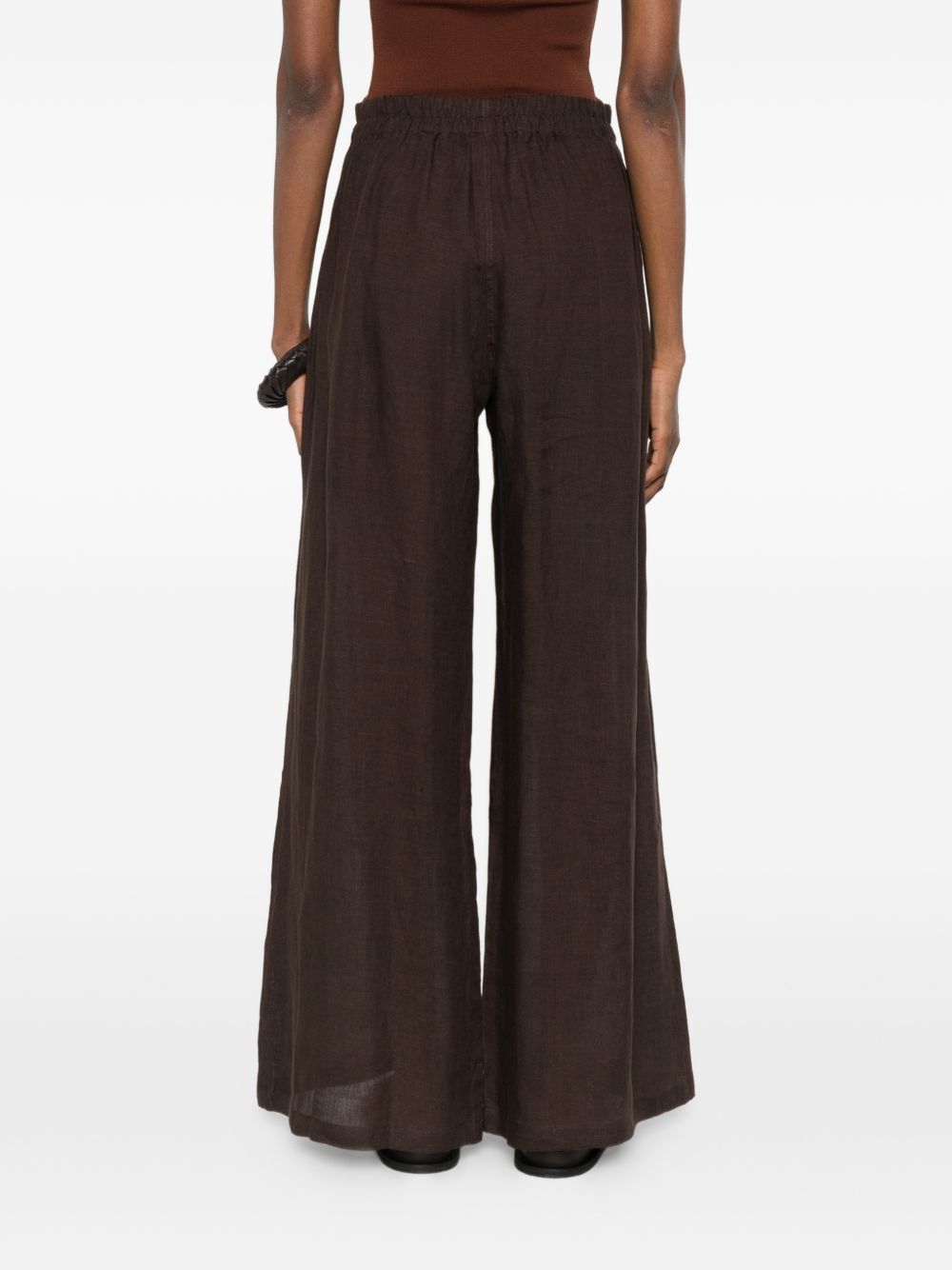 Pantaloni a gamba ampia in marrone Maurizio - donna 