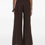 Pantaloni a gamba ampia in marrone Maurizio - donna 