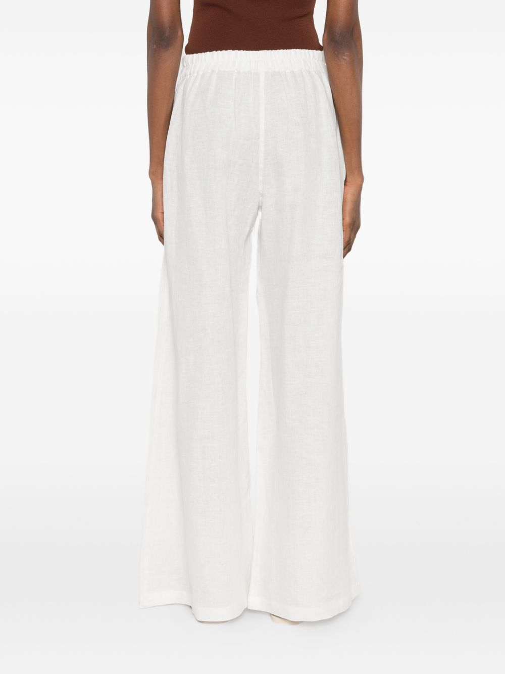 Pantaloni a gamba ampia in bianco Maurizio - donna 