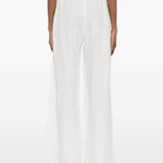 Pantaloni a gamba ampia in bianco Maurizio - donna 