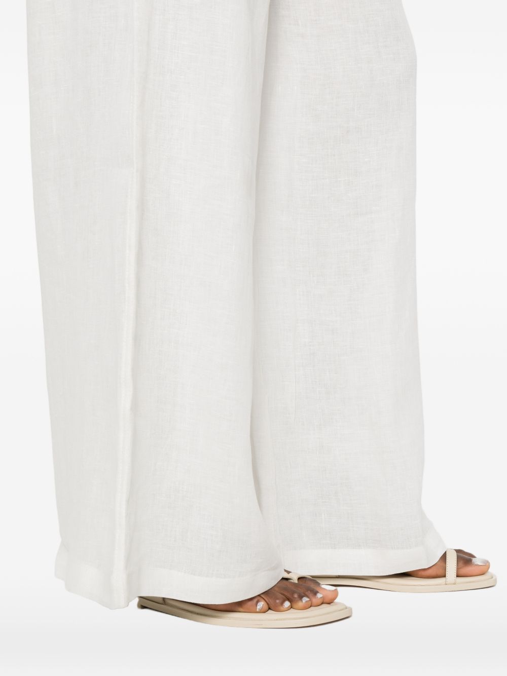 Pantaloni a gamba ampia in bianco Maurizio - donna 