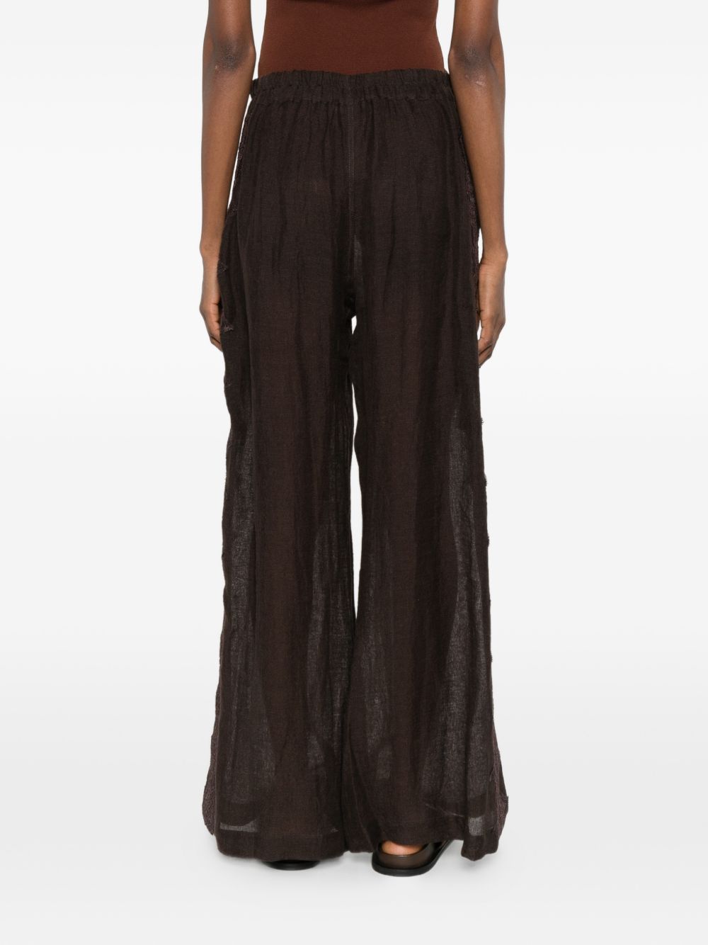 Pantaloni a gamba ampia in bianco Maurizio - donna 