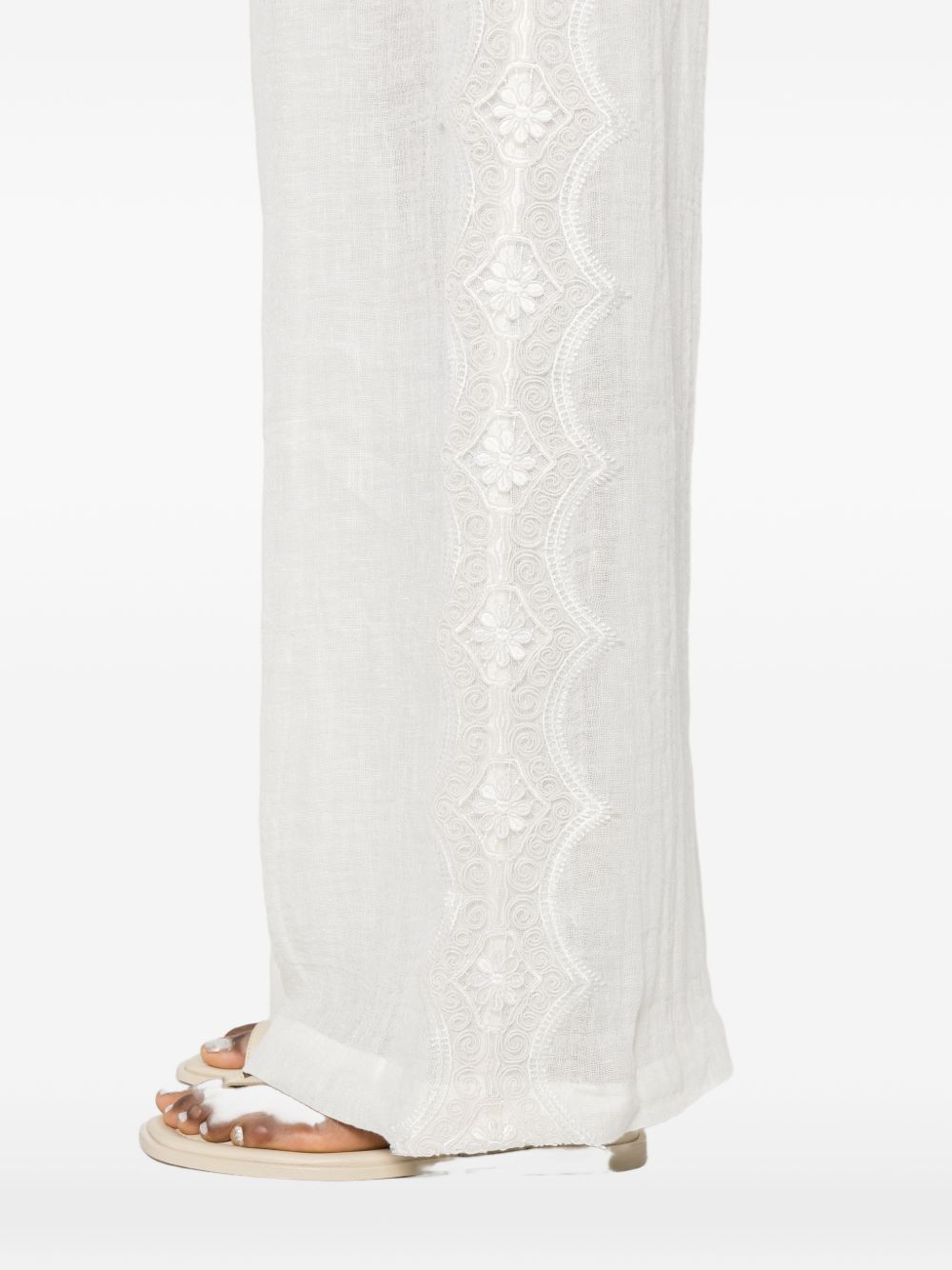 Pantaloni con pizzo in bianco Maurizio - donna 