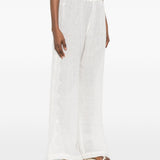 Pantaloni con pizzo in bianco Maurizio - donna 