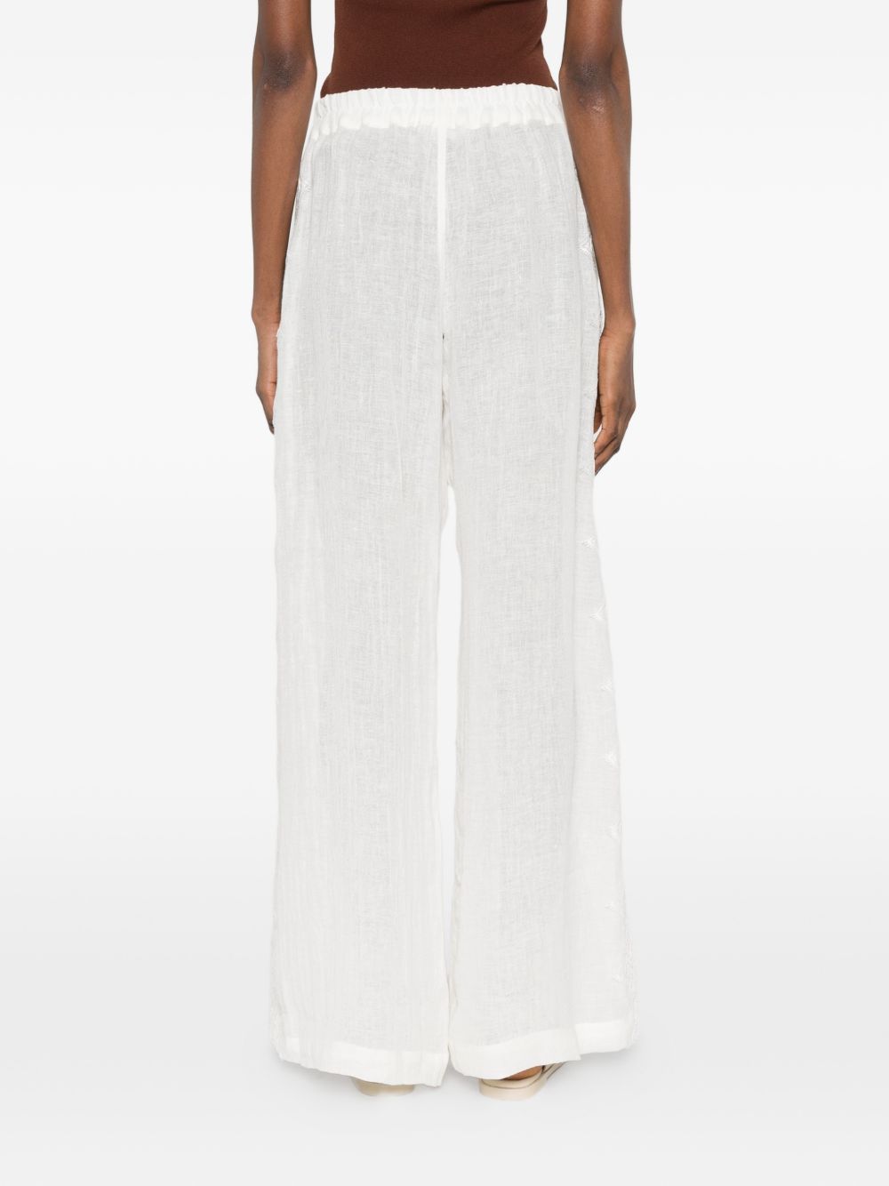 Pantaloni con pizzo in bianco Maurizio - donna 