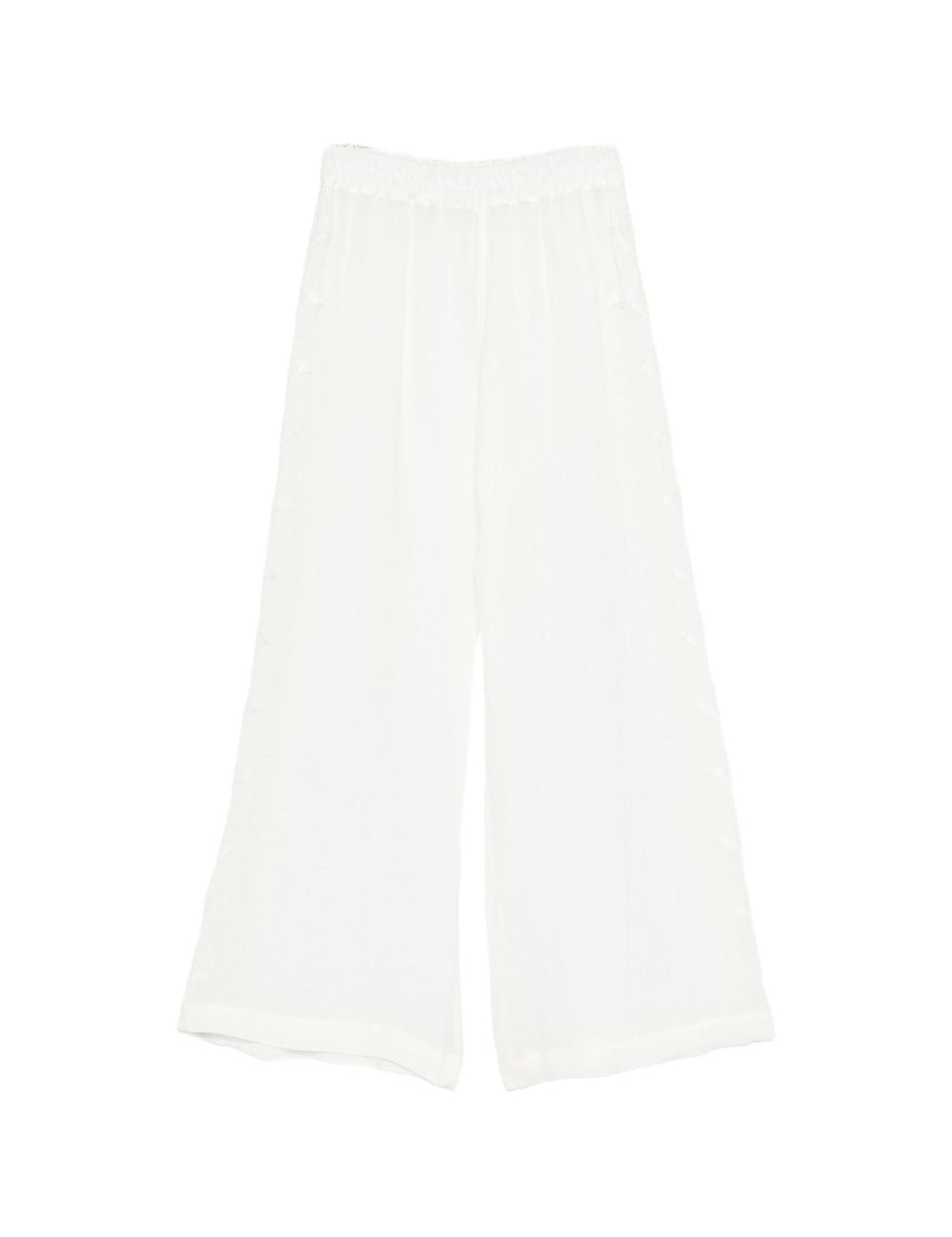 Pantaloni con pizzo in bianco Maurizio - donna 
