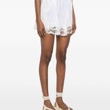 Shorts con bordo in pizzo in bianco Maurizio - donna 