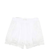 Shorts con bordo in pizzo in bianco Maurizio - donna 