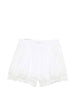 Women's white Maurizio lace-trim shorts