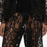Pantaloni con pizzo in nero Maurizio - donna 