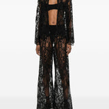 Pantaloni con pizzo in nero Maurizio - donna 