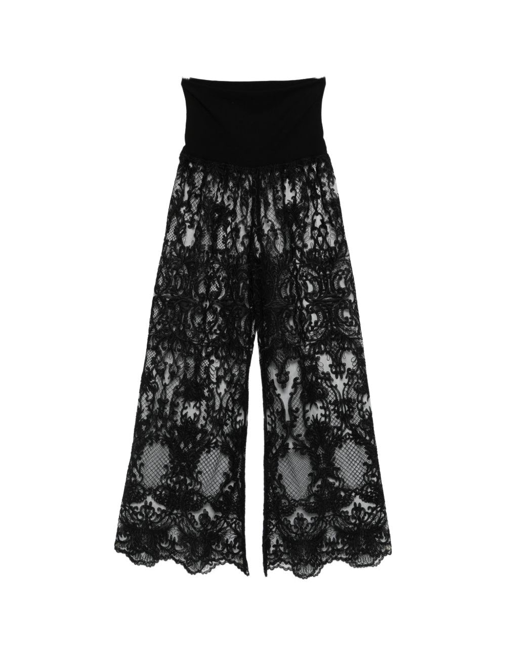 Pantaloni con pizzo in nero Maurizio - donna 