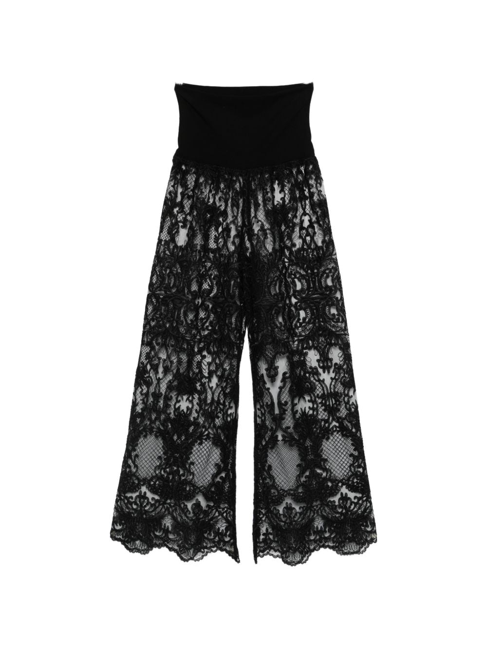 Pantaloni con pizzo in nero Maurizio - donna 