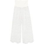 Pantaloni a gamba larga in pizzo in bianco Maurizio - donna 