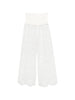 Women's wide-leg lace trousers in white Maurizio