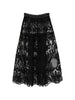Maurizio black lace midi skirt - women
