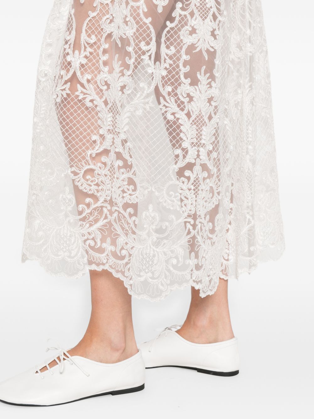 Gonna in pizzo in bianco Maurizio - donna 