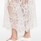 Gonna in pizzo in bianco Maurizio - donna 