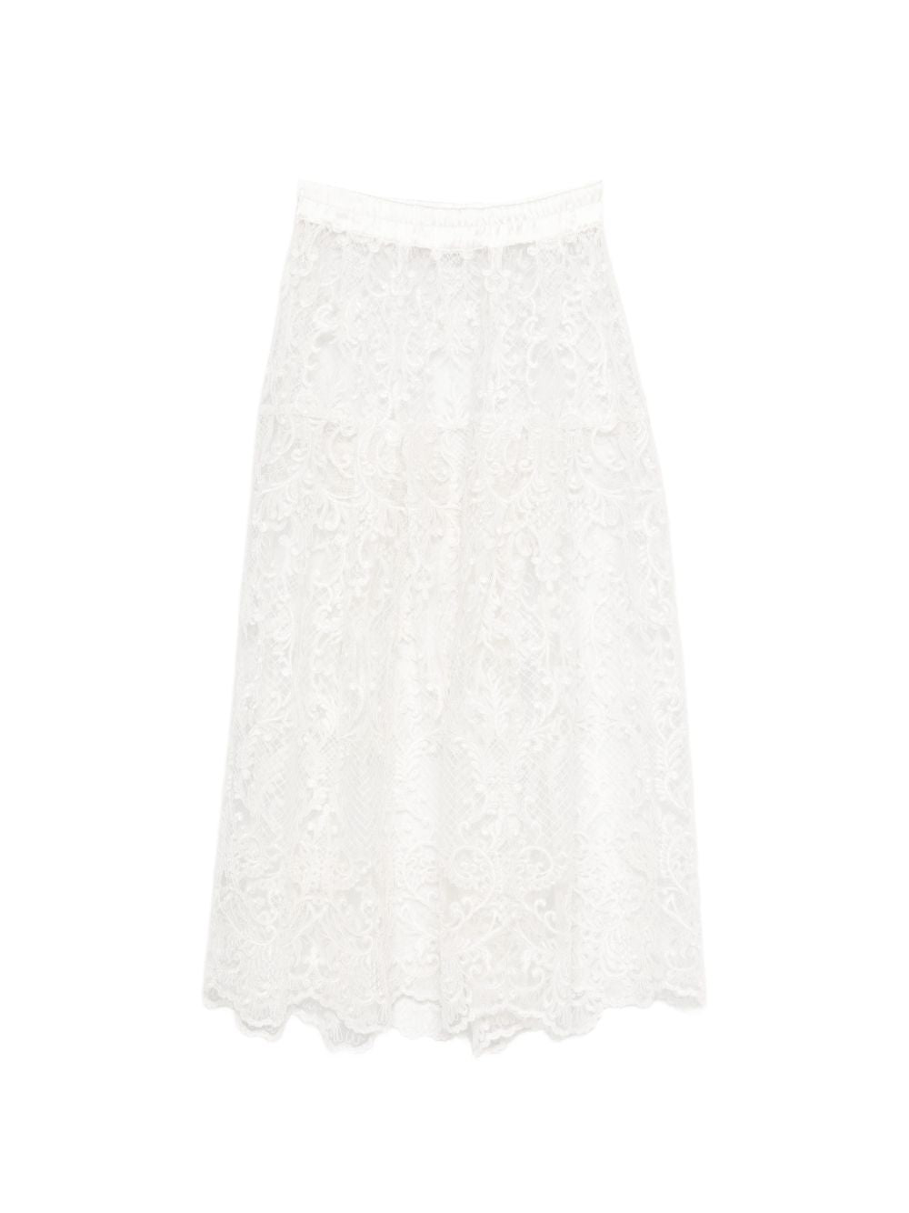 Gonna in pizzo in bianco Maurizio - donna 
