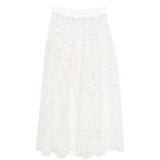 Gonna in pizzo in bianco Maurizio - donna 