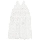 Abito midi con scollo a V in pizzo in bianco Maurizio - donna 