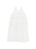 Abito midi con scollo a V in pizzo in bianco Maurizio - donna