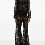 Giacca in pizzo con zip in nero Maurizio - donna 