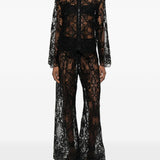 Giacca in pizzo con zip in nero Maurizio - donna 