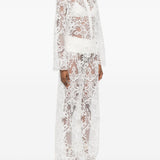 Giacca in pizzo con zip in bianco Maurizio - donna 
