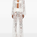 Giacca in pizzo con zip in bianco Maurizio - donna 