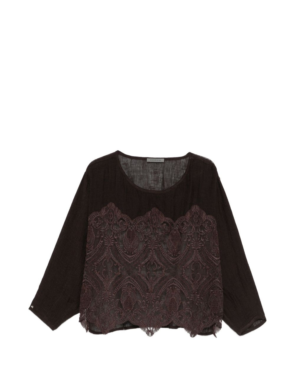 Top in pizzo in marrone Maurizio - donna 