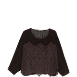 Top in pizzo in marrone Maurizio - donna 