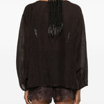 Top in pizzo in marrone Maurizio - donna 