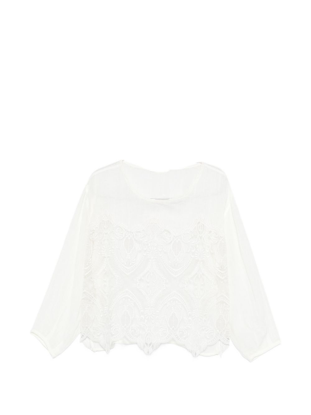 Top con inserti in pizzo in bianco Maurizio - donna 