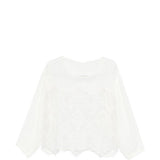 Top con inserti in pizzo in bianco Maurizio - donna 