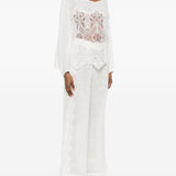 Top con inserti in pizzo in bianco Maurizio - donna 