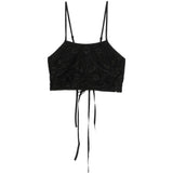 Crop top con dettaglio di lacci in nero Maurizio - donna 