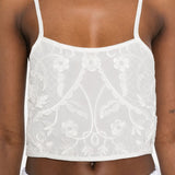 Top in pizzo con motivo floreale in bianco Maurizio - donna 
