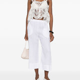 Top con lacci in pizzo in bianco Maurizio - donna 