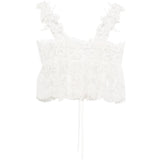 Top con lacci in pizzo in bianco Maurizio - donna 