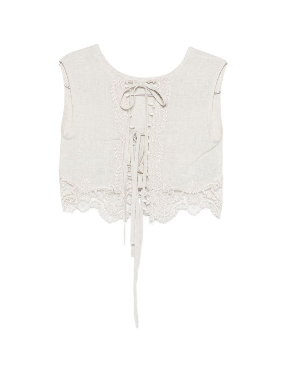 Top in pizzo in avorio Maurizio - donna 
