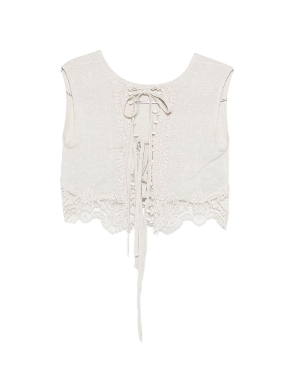 Top in pizzo in avorio Maurizio - donna 