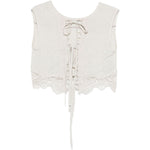 Top in pizzo in avorio Maurizio - donna 
