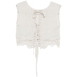 Top in pizzo in avorio Maurizio - donna 